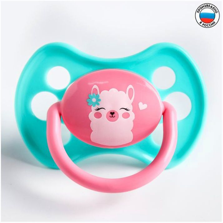 Соска - пустышка силиконовая ортодонтическая «Лама», от 3 мес. артикул анонс 4560027
