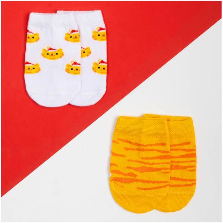 № 7182770 Набор новогодних носков Крошка Я «Тигр», 2 пары, 6-8 см
