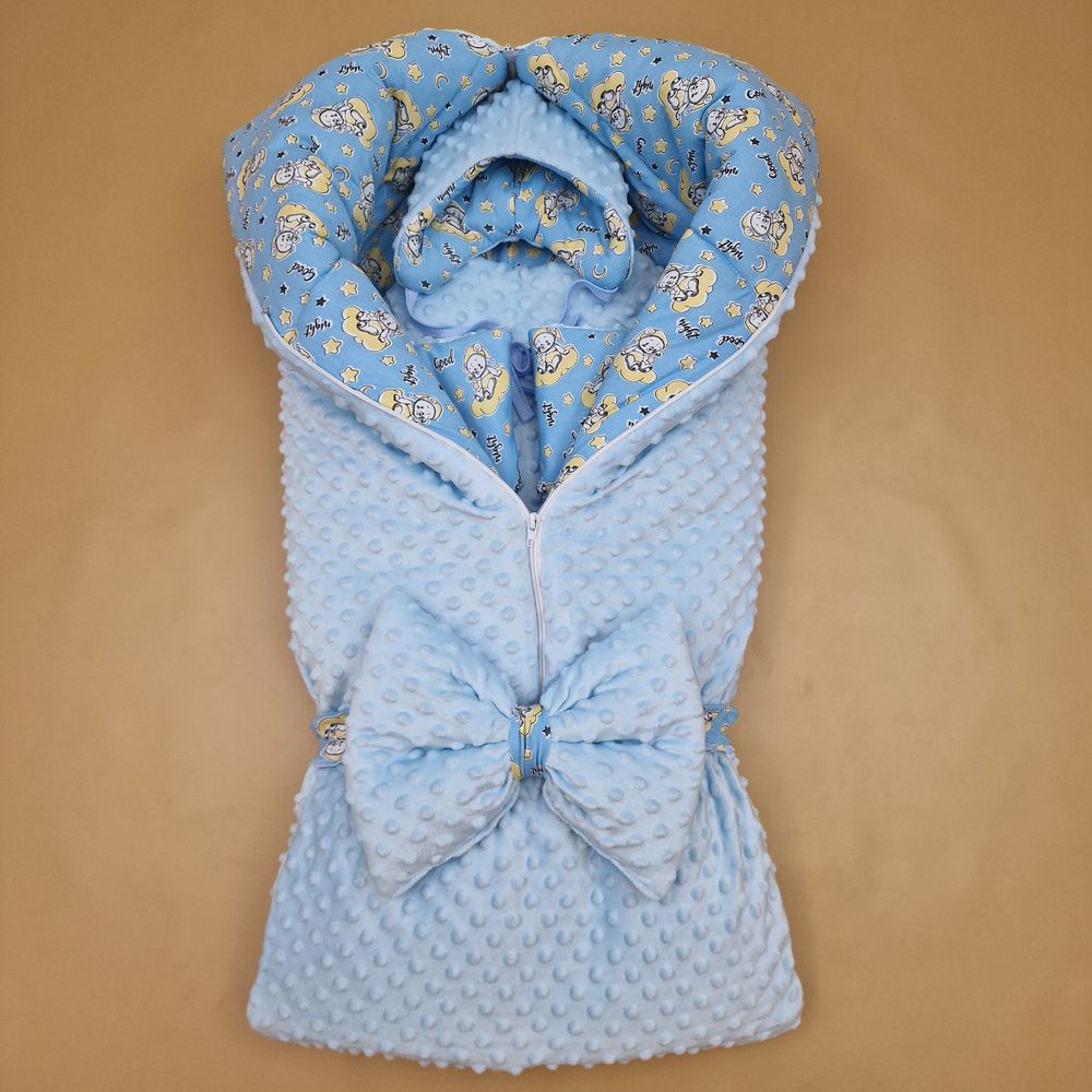 Комплект кв (одеяло трансформер+бант-подушка+2 комбинезона+2 шапочки+шарф) артикул анонс 7260-0-2_13