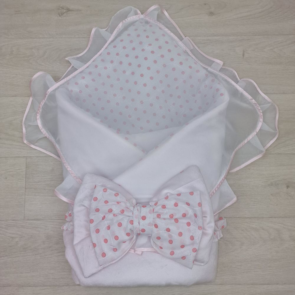 Комплект на выписку 3 пр: одеяло+уголок+бант (двухсторонний) артикул анонс 1876в-1-1_н_03