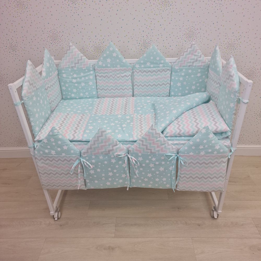 КПБ 17 пр (борт + пододеяльник + одеяло + наволочка + подушка + простынь (бязь) 