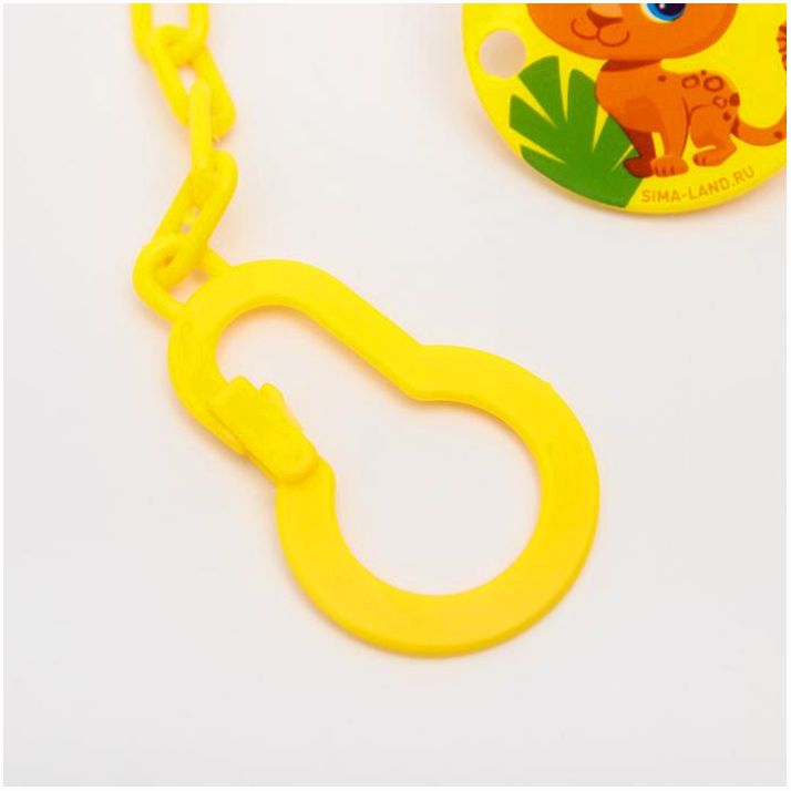 Картинка Держатель для соски - пустышки  «ТРЕНД. Леопард», на цепочке (№4733688) от магазина Мир детей Товары для Новорожденных