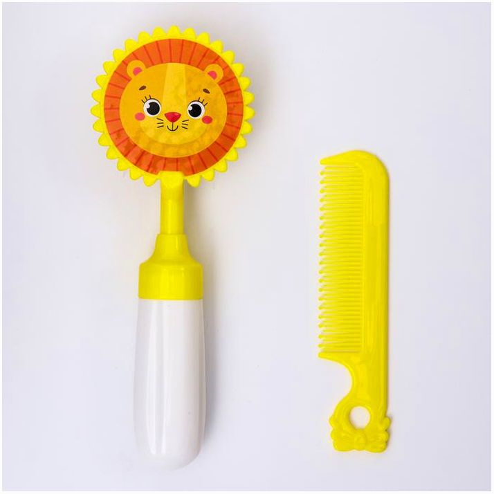 № 4798835 Набор расчёсок «Львёнок», 2 предмета: расчёска с зубчиками + щётка