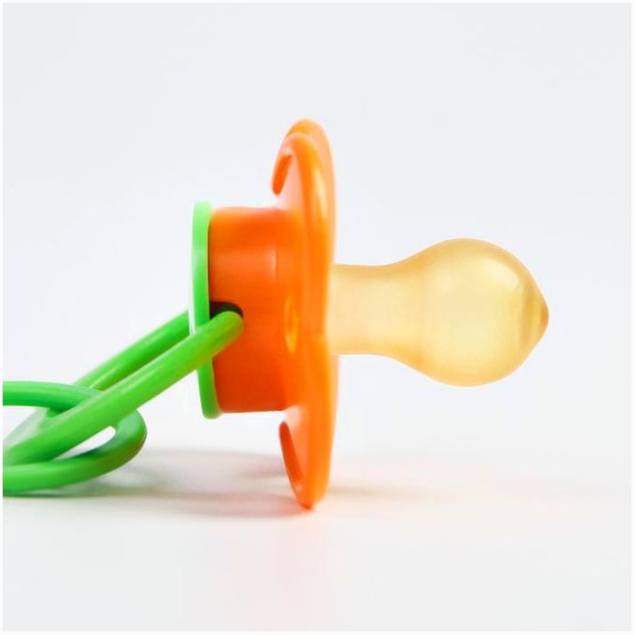 Картинка Соска-пустышка латексная классическая с кольцом «Медвежонок», на цепочке с прищепкой, от 0 мес. (№1476836) от магазина Мир детей Товары для Новорожденных