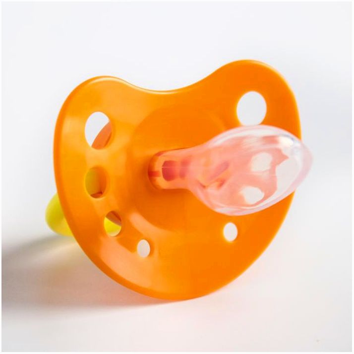 № 4560029 Соска - пустышка силиконовая ортодонтическая «Лисенок», от 3 мес.