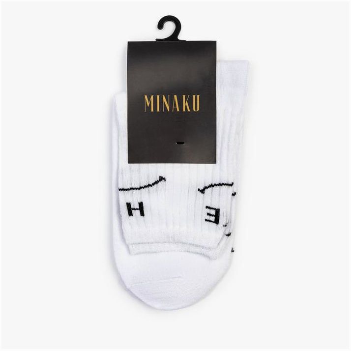 Картинка Носки MINAKU «Hi-Bye», цвет белый, размер 38-39 (25 см) (№6885450) от магазина Мир детей Товары для Новорожденных