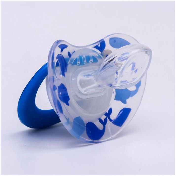 Картинка Соска-пустышка ортодонтическая, силикон, от 3 мес., «Кит», цвет голубой (№4770914) от магазина Мир детей Товары для Новорожденных