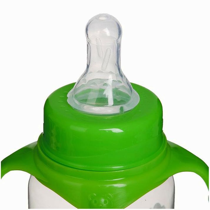 Картинка Бутылочка «Лесная сказка», классическое горло, с ручками, 250 мл., от 0 мес., цвет зелёный (№2969827) от магазина Мир детей Товары для Новорожденных