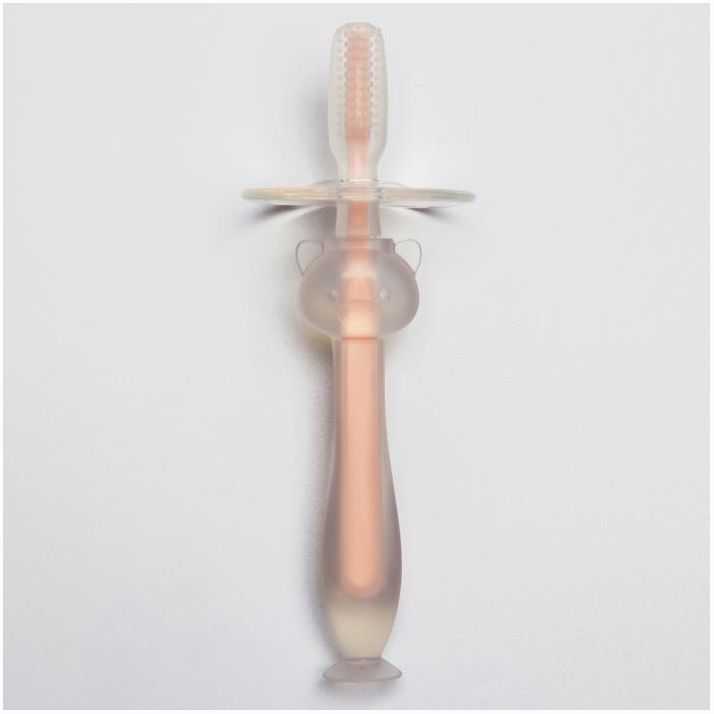 № 1886898 Прорезыватель, Крошка Я, щеточка, массажер для десен, грызунок для малыша,от 18 мес, цвет розовый.