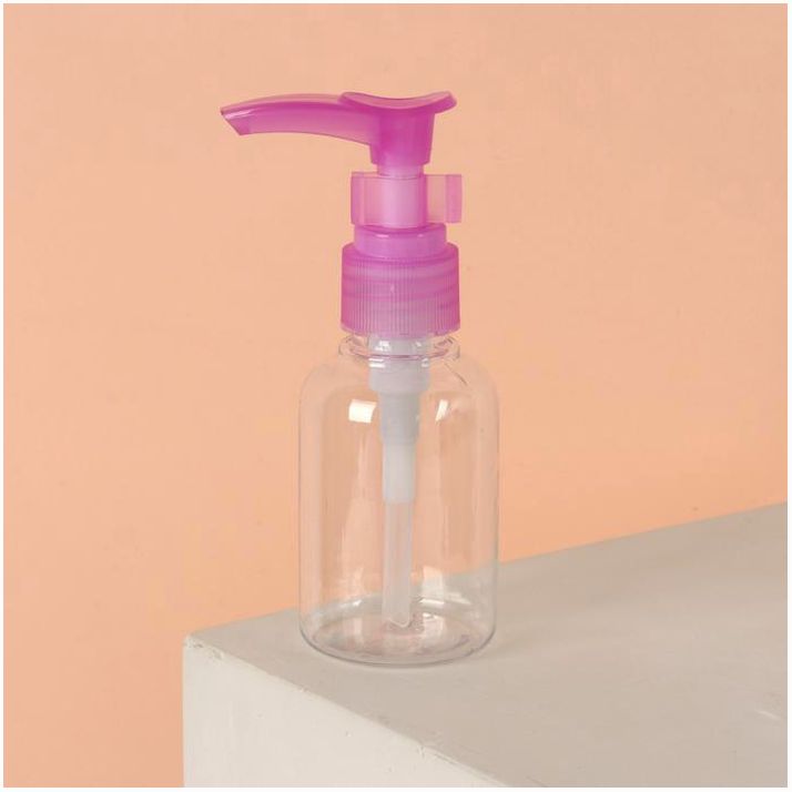 № 856419 Бутылочка для хранения, с дозатором, 50 мл, цвет МИКС/прозрачный