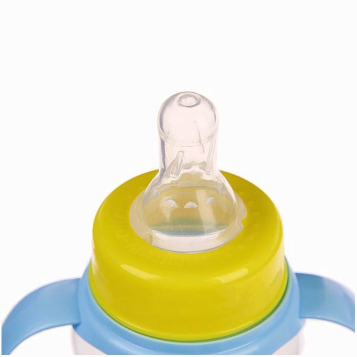 Картинка Бутылочка «Паровозик» , с ручками, 150 мл, от 0 мес., цвет голубой (№2969850) от магазина Мир детей Товары для Новорожденных