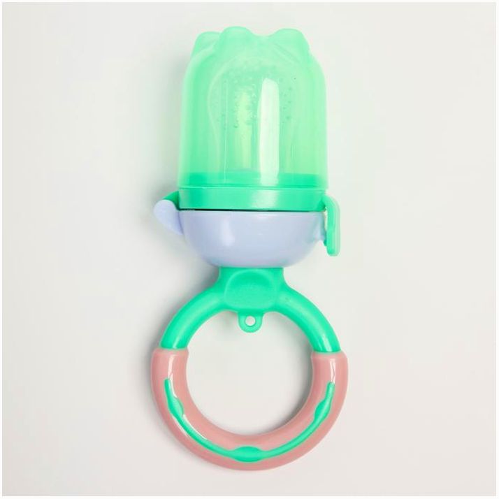 Ниблер для прикорма «Яблоко», с силиконовой сеточкой, цвет зелёный артикул анонс 2272514