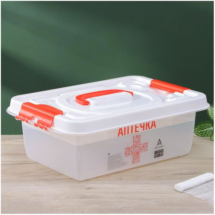 № 3323627 Бокс универсальный «Аптечка», 6 л, с вкладышем