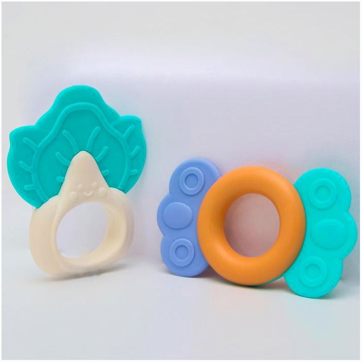 Набор прорезывателей - погремушек «Овощной МИКС, Крошка Я», 2 шт артикул анонс 4754408