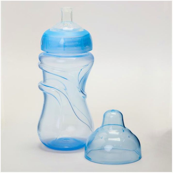 № 2586897 Поильник детский с мягким носиком, 340 мл., цвет голубой