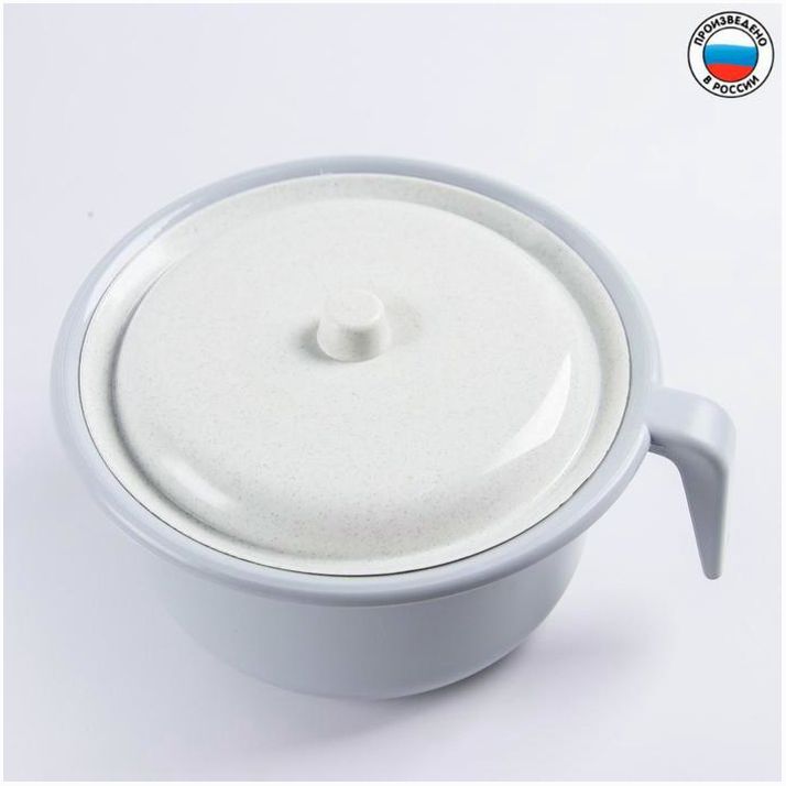 Горшок детский с крышкой, цвет серый, 1900 мл артикул анонс 4962123