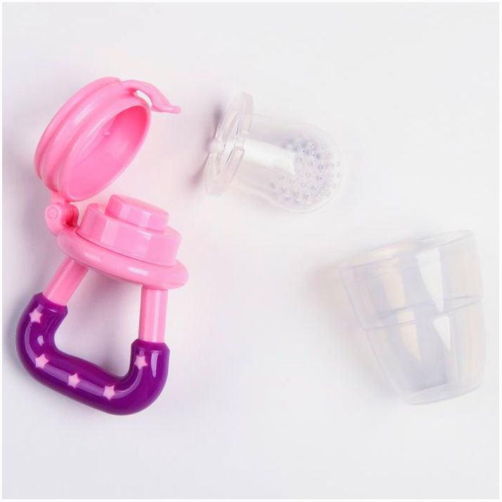 Картинка Ниблер для прикорма, с силиконовой сеточкой, цвет розовый (№9156537) от магазина Мир детей Товары для Новорожденных