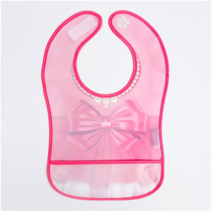 Картинка Нагрудник для кормления «Любимая дочка» непромокаемый на липучке, с карманом (№2237094) от магазина Мир детей Товары для Новорожденных