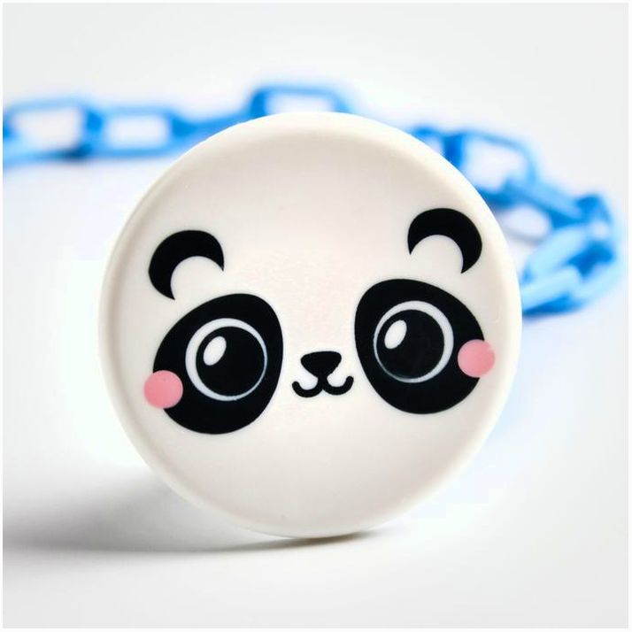 Картинка Держатель для соски - пустышки «Панда», на цепочке (№4734592) от магазина Мир детей Товары для Новорожденных