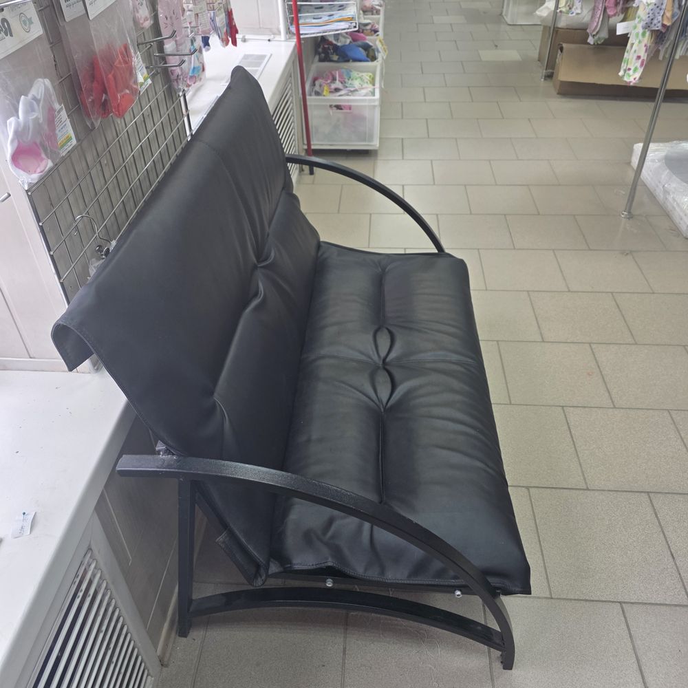 Картинка Диван двухместный офисная мебель черный (№Диван2) от магазина Мир детей Товары для Новорожденных