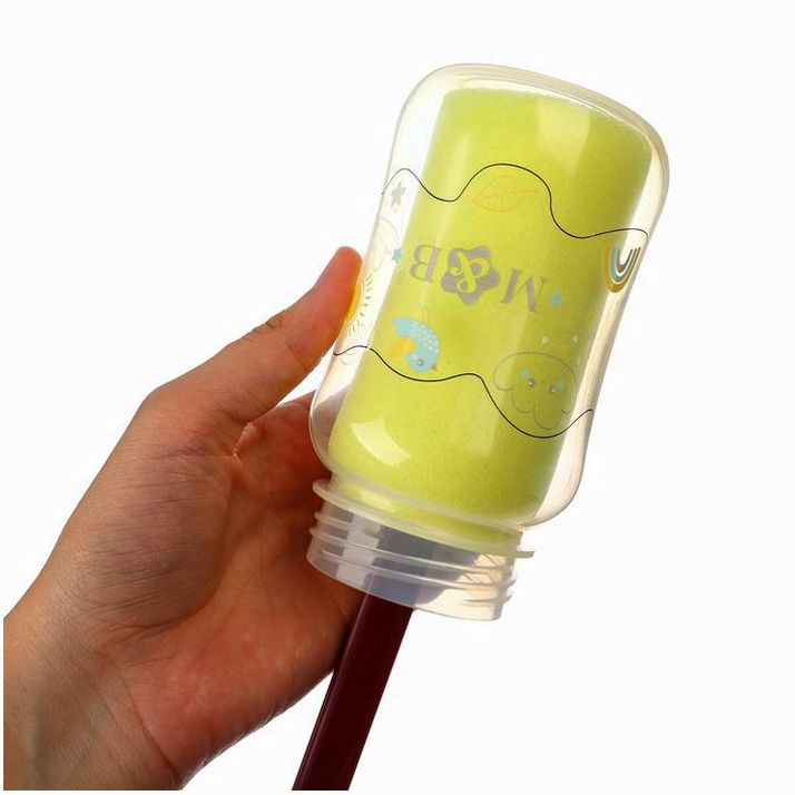 № 9946161 Ершик для мытья бутылочек Rock'n'Roll с губкой бордо, 38 см.