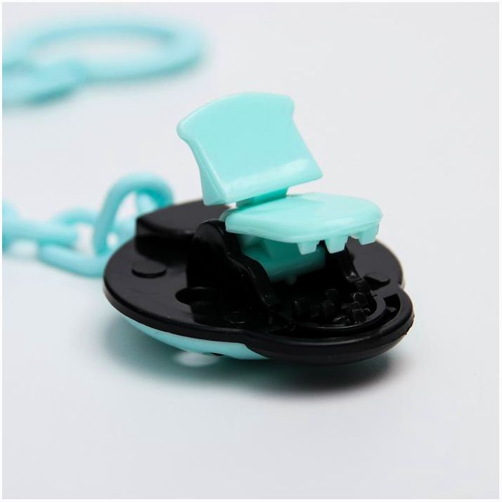 № 4780596 Держатель для соски - пустышки «Божья коровка», на цепочке, цвет бирюзовый