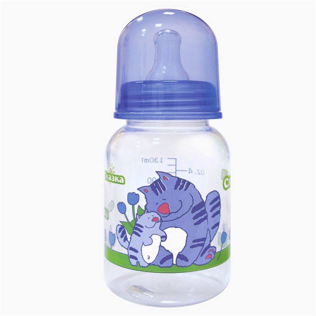 Картинка Бутылочка классическая (пластик, силиконовая соска) (№1132С) от магазина Мир детей Товары для Новорожденных