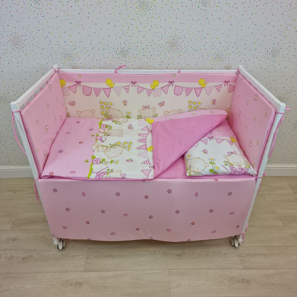 № 1147-4-1бб КПБ 9 пр (борт + пододеяльник + одеяло + наволочка + подушка + простынь (бязь) 4прямуг