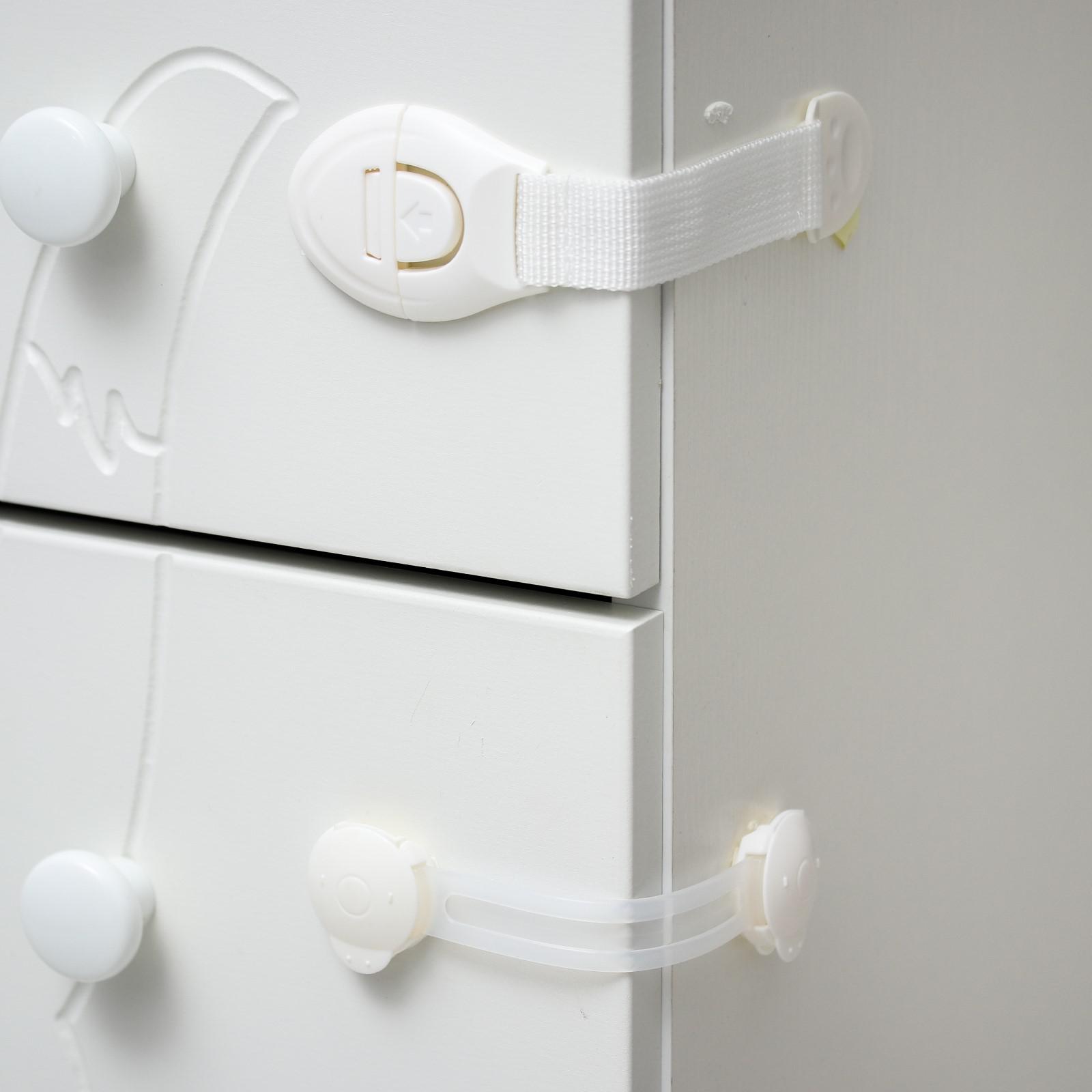 Картинка Набор блокираторов для дверей и ящиков, силикон, тканев, 3 шт, цвет белый, Крошка Я 2945888 (№2293788) от магазина Мир детей Товары для Новорожденных