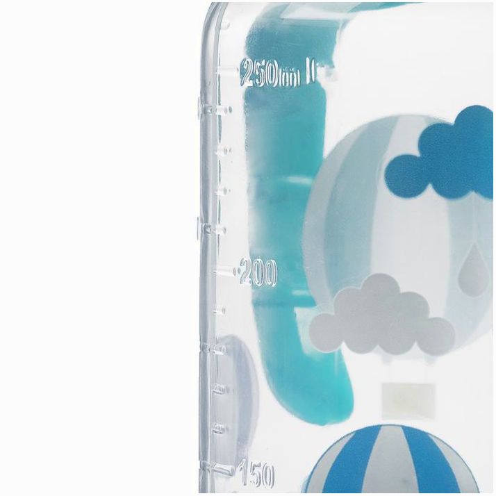 Картинка Бутылочка «Нежное облачно», классическое горло, с ручками, 250 мл., от 0 мес., цвет бирюзовый (№2969844) от магазина Мир детей Товары для Новорожденных