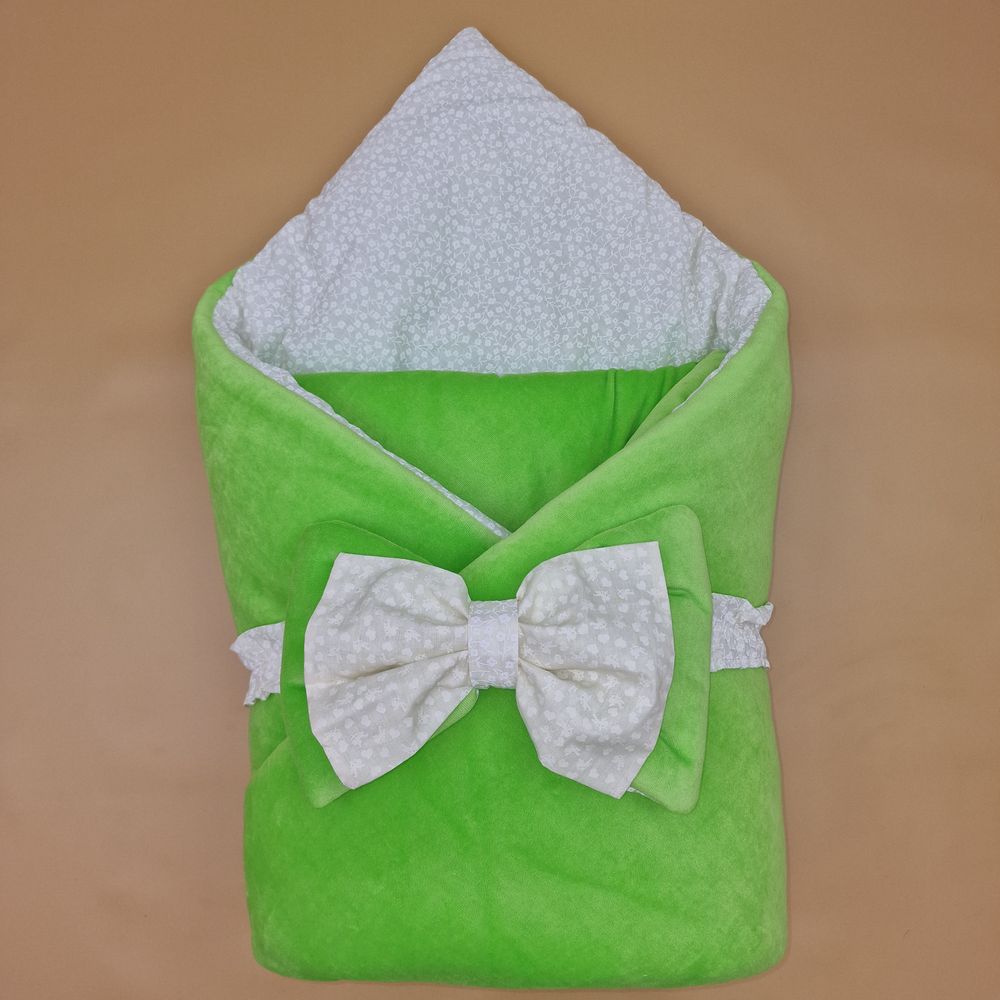 № 1876в-1-1_м Комплект на выписку 2 пр: одеяло+бант (двухсторонний)