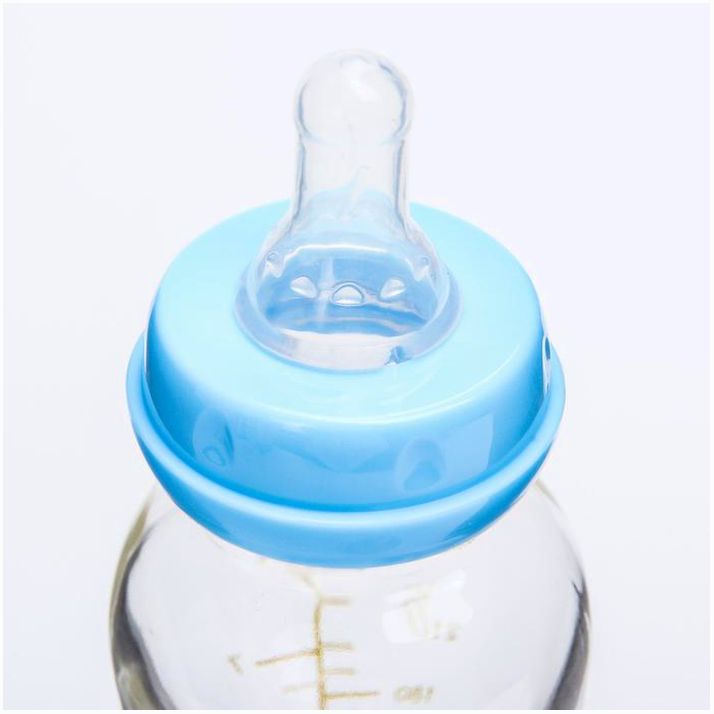Картинка Бутылочка для кормления, классическое горло, 250 мл., от 3 мес., стекло, цвет МИКС (№4477718) от магазина Мир детей Товары для Новорожденных