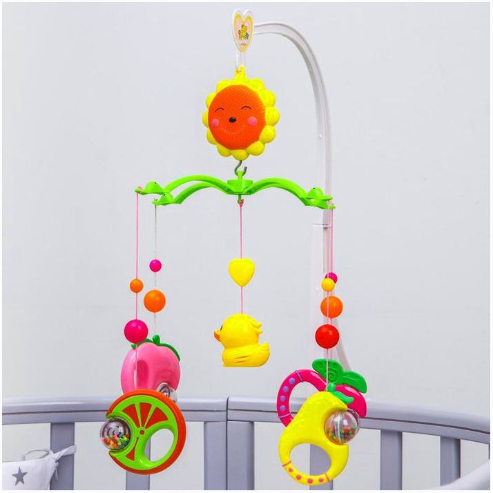 Мобиль музыкальный «Игрушки-погремушки», заводной, виды МИКС артикул анонс 694023