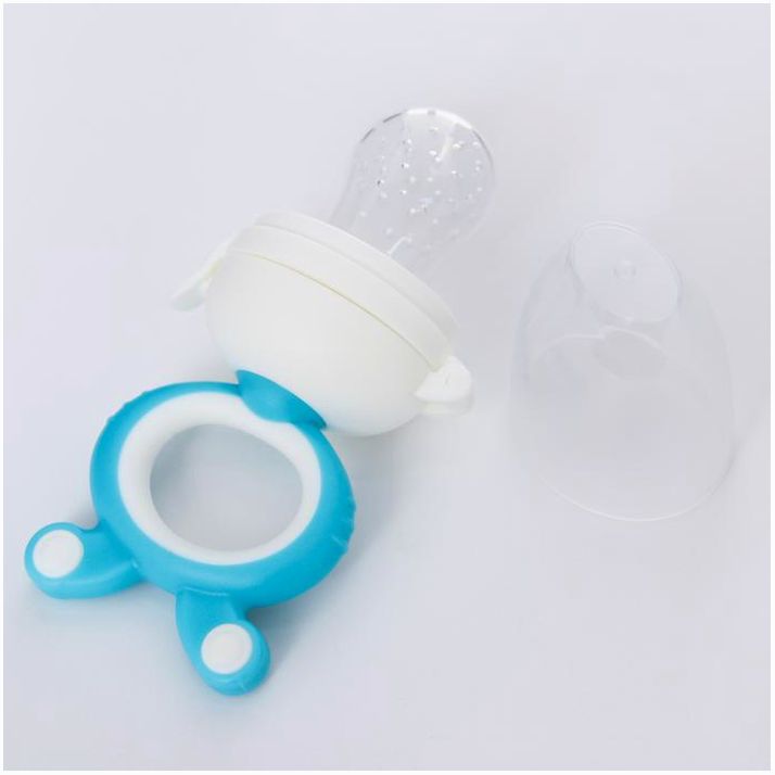 № 4780629 Ниблер с силиконовой сеточкой, вращ.поршень, цвет голубой