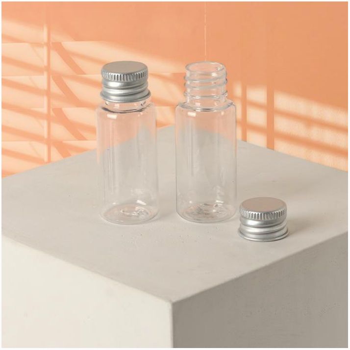 Набор для хранения, 2 предмета, 15 мл, цвет серебряный/прозрачный артикул анонс 1694465