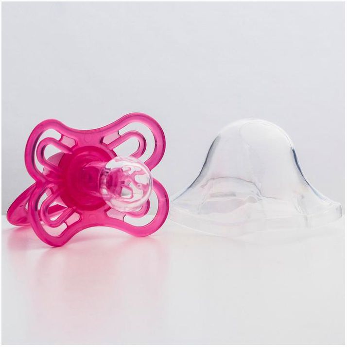 Картинка Соска - пустышка классическая, силикон, +6 мес., с колпачком «Бабочка», цвет розовый (№4770927) от магазина Мир детей Товары для Новорожденных