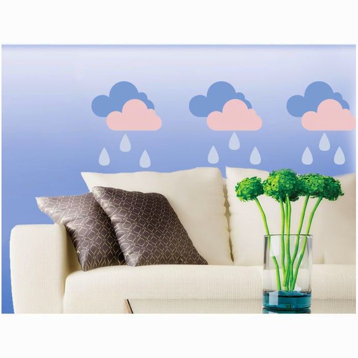 Набор интерьерных наклеек «Теплый дождь», 21 х 29,5 см артикул анонс 1442571