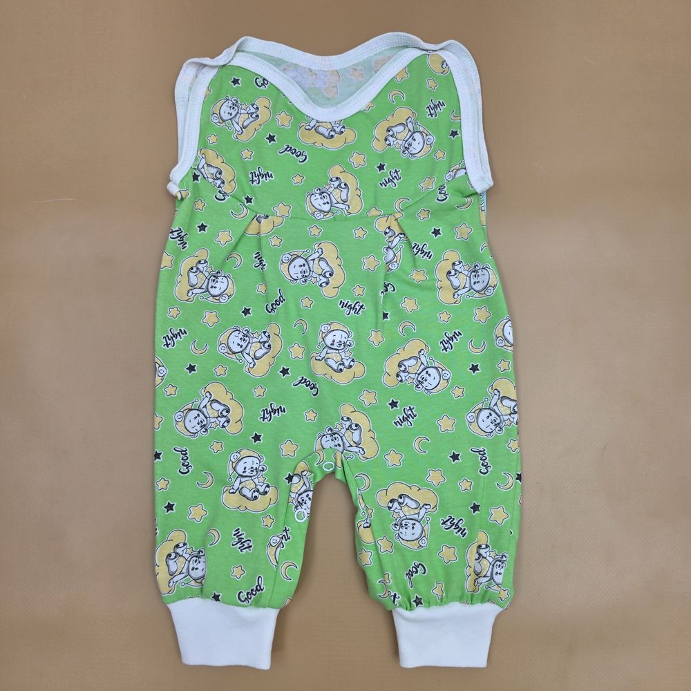 Ползунки на лямках №7 (кулирка, кнопки снизу и на плечах, без пяток) артикул анонс 16131-62МД