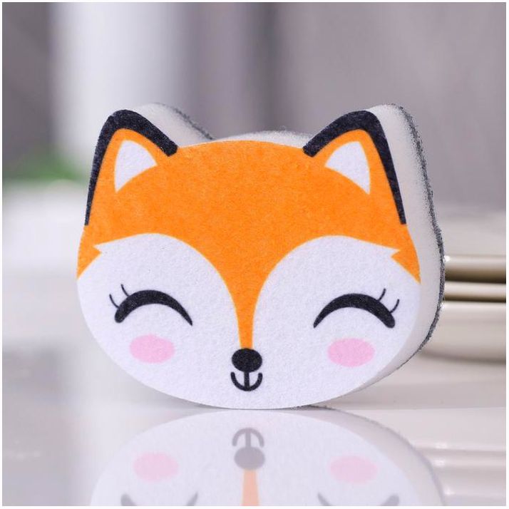 Губка поролоновая «Лиса» 8х6,6 см артикул анонс 7621128