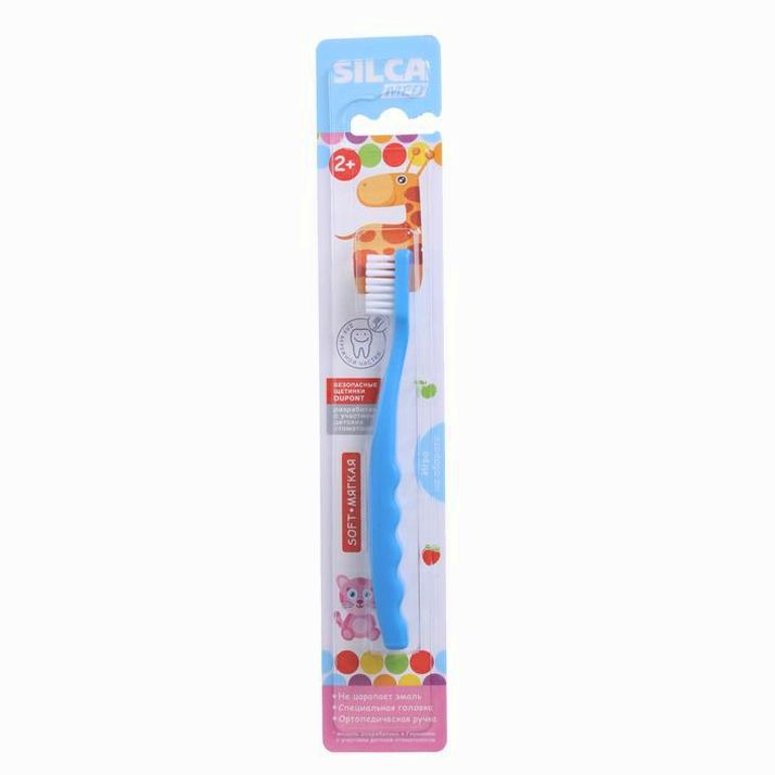 Картинка Зубная щетка детская Silcamed, мягкая 2-7 лет, 1 шт., МИКС (№2105736) от магазина Мир детей Товары для Новорожденных