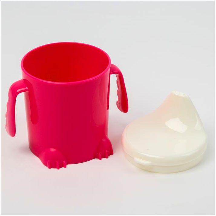 Картинка Поильник детский с твёрдым носиком Play with Me Hello, Dino!, 300 мл, цвет малиновый (№7386894) от магазина Мир детей Товары для Новорожденных