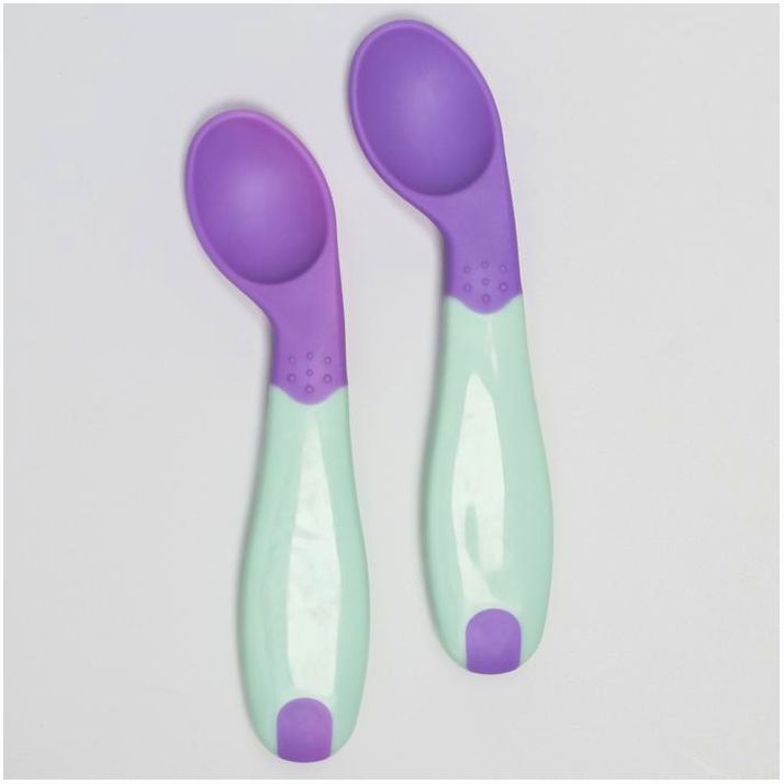 № 1917366 Набор ложек детских для кормления с эргономичной ручкой, от 5 мес., 2 шт., цвета МИКС