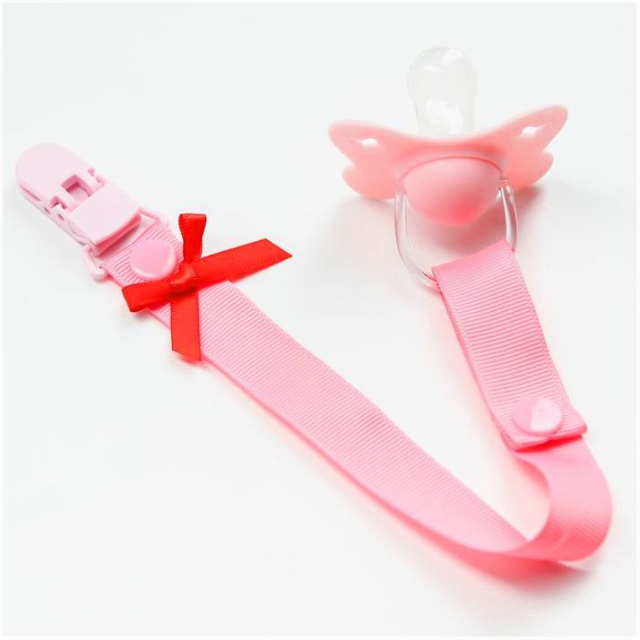 Картинка Держатель для соски - пустышки , ниблера «Маленькая леди» на ленте (№2792840) от магазина Мир детей Товары для Новорожденных