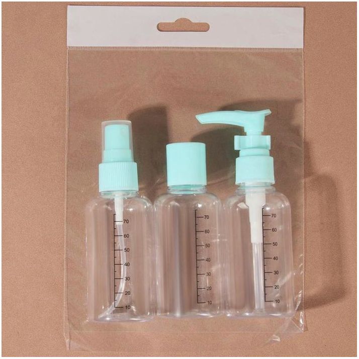 Картинка Набор для хранения, 3 предмета, со шкалой деления, цвет розовый (№3547452) от магазина Мир детей Товары для Новорожденных