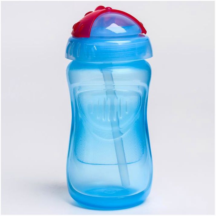 № 2586898 Поильник детский с трубочкой, 340 мл, цвета МИКС