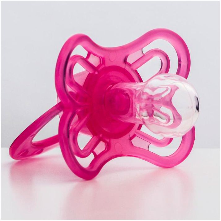 Картинка Соска - пустышка классическая, силикон, +6 мес., с колпачком «Бабочка», цвет розовый (№4770927) от магазина Мир детей Товары для Новорожденных