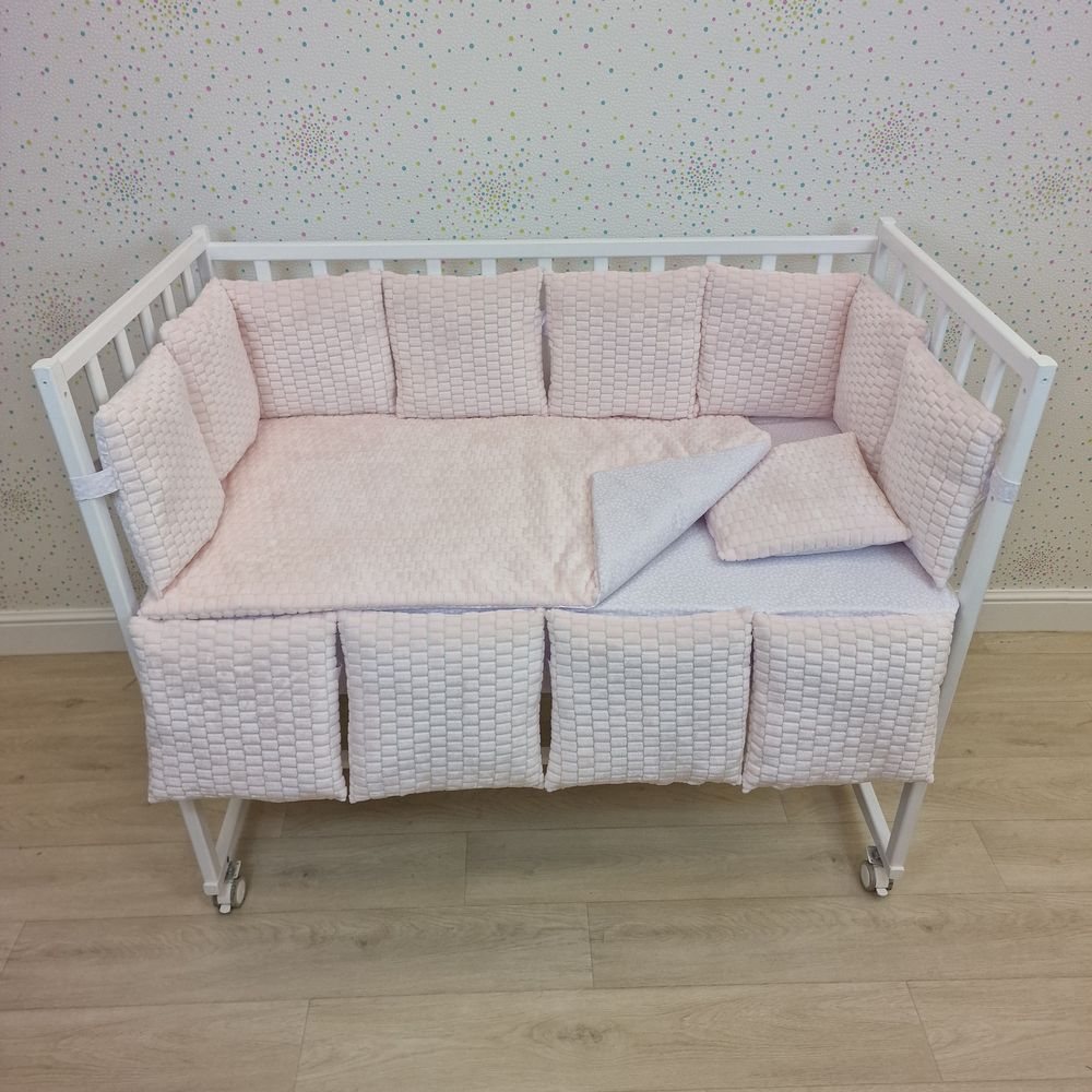 № 1153-0-1бб КПБ 16 пр (борт + пододеяльник + одеяло + подушка + простынь + (плюш/бязь) 12кв