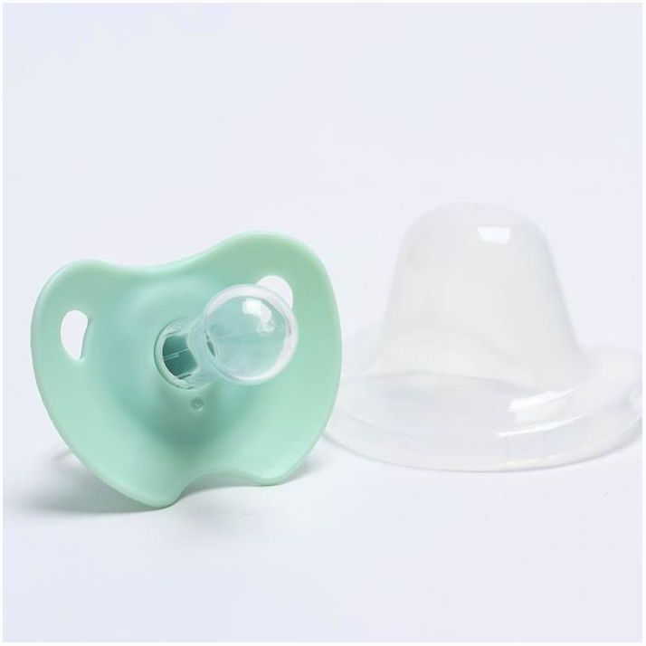№ 4780679 Соска-пустышка классическая, силикон, +3 мес., с колпачком, МИКС для мальчика M&B