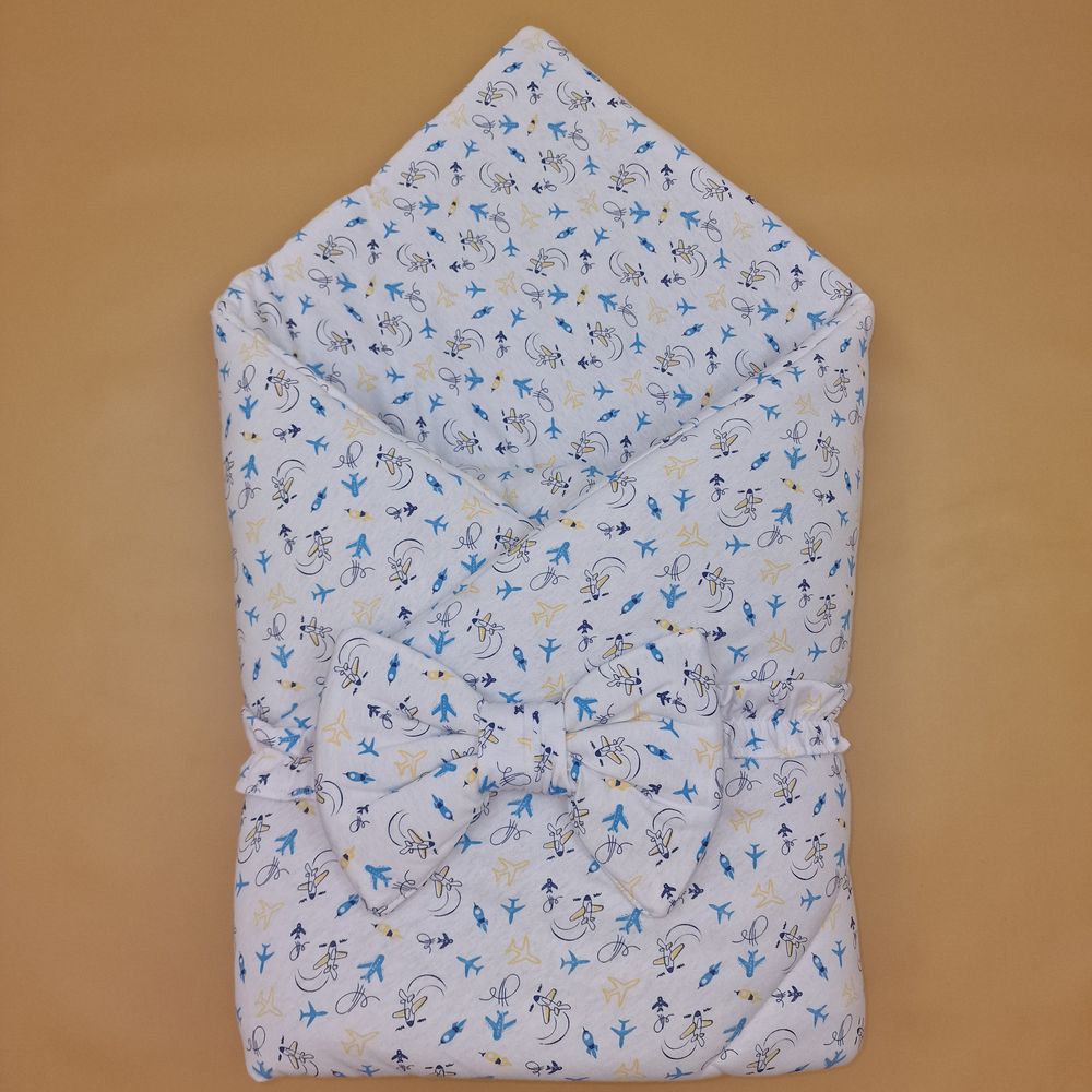 Комплект на выписку 2 пр: одеяло+бант (кулирка) артикул анонс 1893к-0-2_м_03