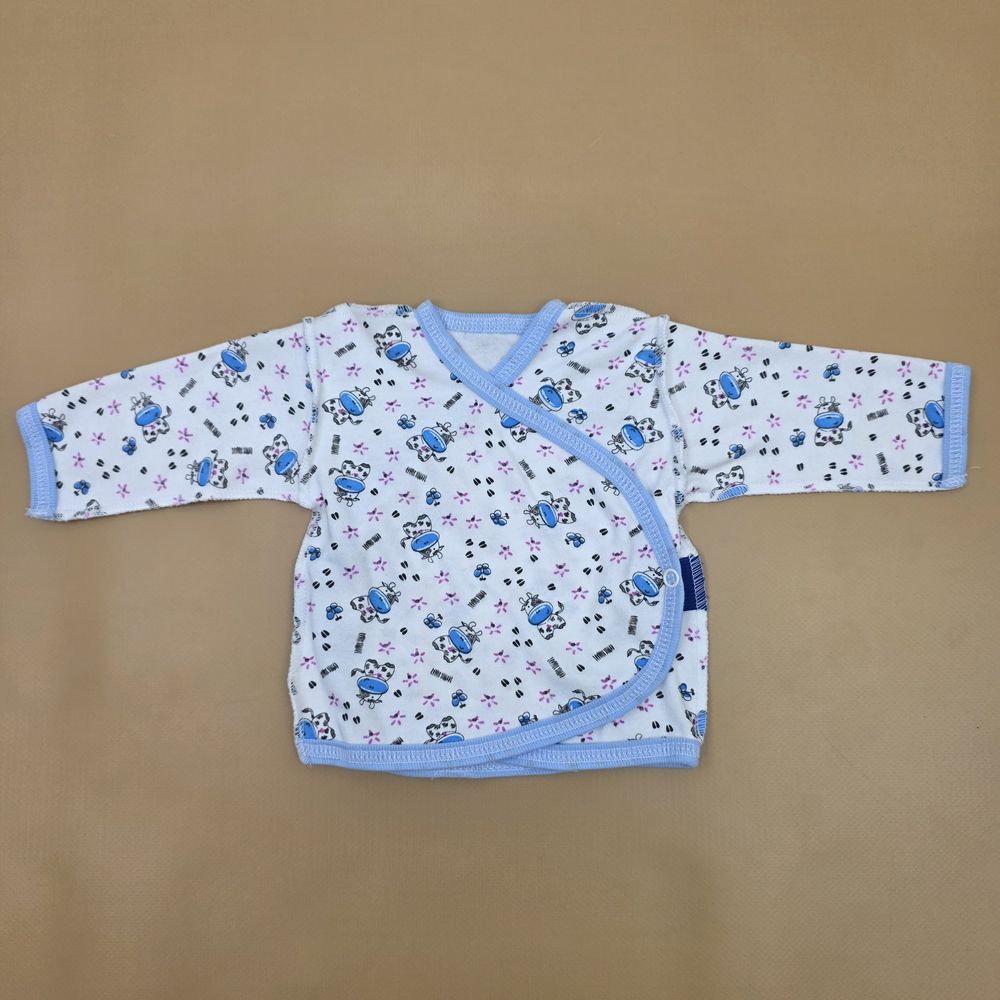 Распашонка №5 (интерлок, кнопки сбоку, длинный рукав, швы наружу) артикул анонс 1586-56МД